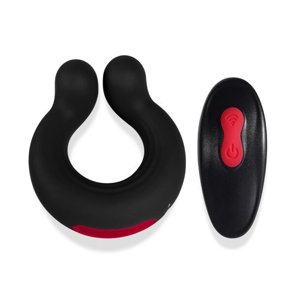 Berry - Couple's Cock Ring Clit Vibrator Black